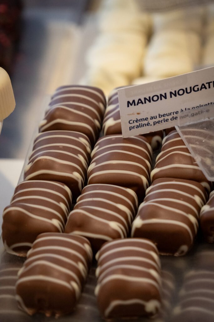 Pralines Léonidas en gros plan, shooting photo chocolatier